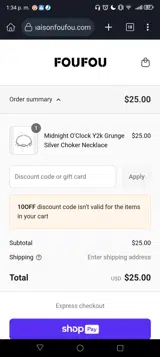 Maison FouFou coupon verification screenshot