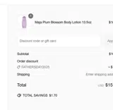 Maja coupon verification screenshot