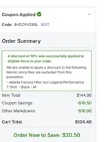 4HGCPVZ6RL coupon verification screenshot