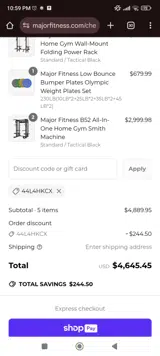 44L4HKCX coupon verification screenshot