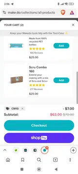 Makedo coupon verification screenshot