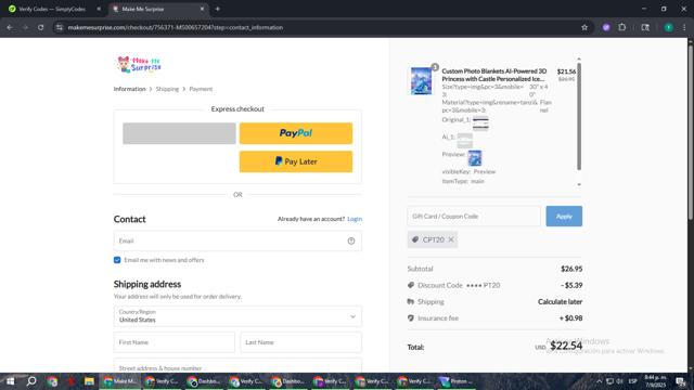 Make Me Surprise checkout page showing Make Me Surprise coupon code box | Screenshot taken by SimplyCodes community member on Sep 8, 2025
