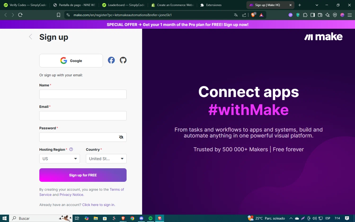 Make checkout page showing Make discount code box | Screenshot taken by SimplyCodes community member on May 10, 2025