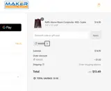 Maker Material Supply coupon verification screenshot