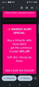 MakeupMania coupon verification screenshot