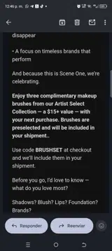 MakeupMania coupon verification screenshot