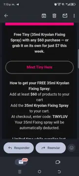 MakeupMania coupon verification screenshot