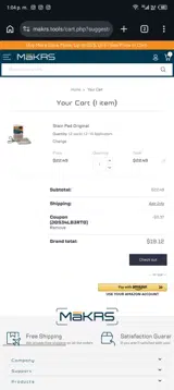 J0S34LB3RT0 coupon verification screenshot