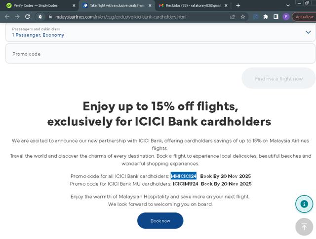 Malaysia Airlines checkout page showing Malaysia Airlines promo code box | Screenshot taken by SimplyCodes community member on Aug 1, 2025