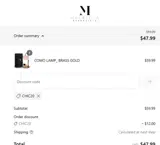 CHIC20 coupon verification screenshot