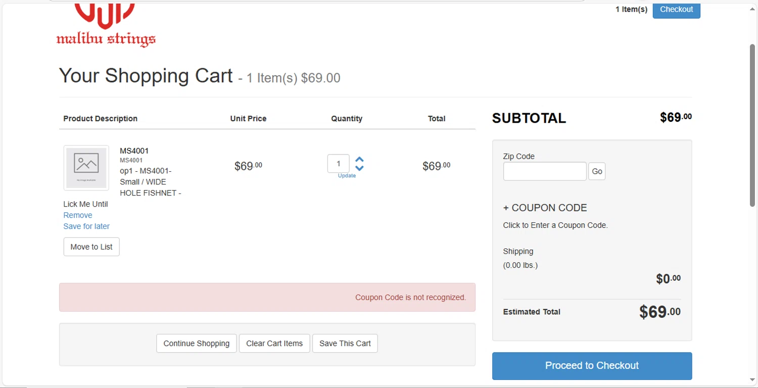 Malibu Strings coupon code screenshot showing code chudai applied at Malibu Strings checkout page. Uploaded by SimplyCodes community member MagnificentVirtuoso8433 on Nov 16, 2025