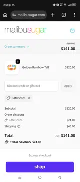 CAMP2026 coupon verification screenshot