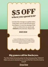 MONDAY5 coupon verification screenshot