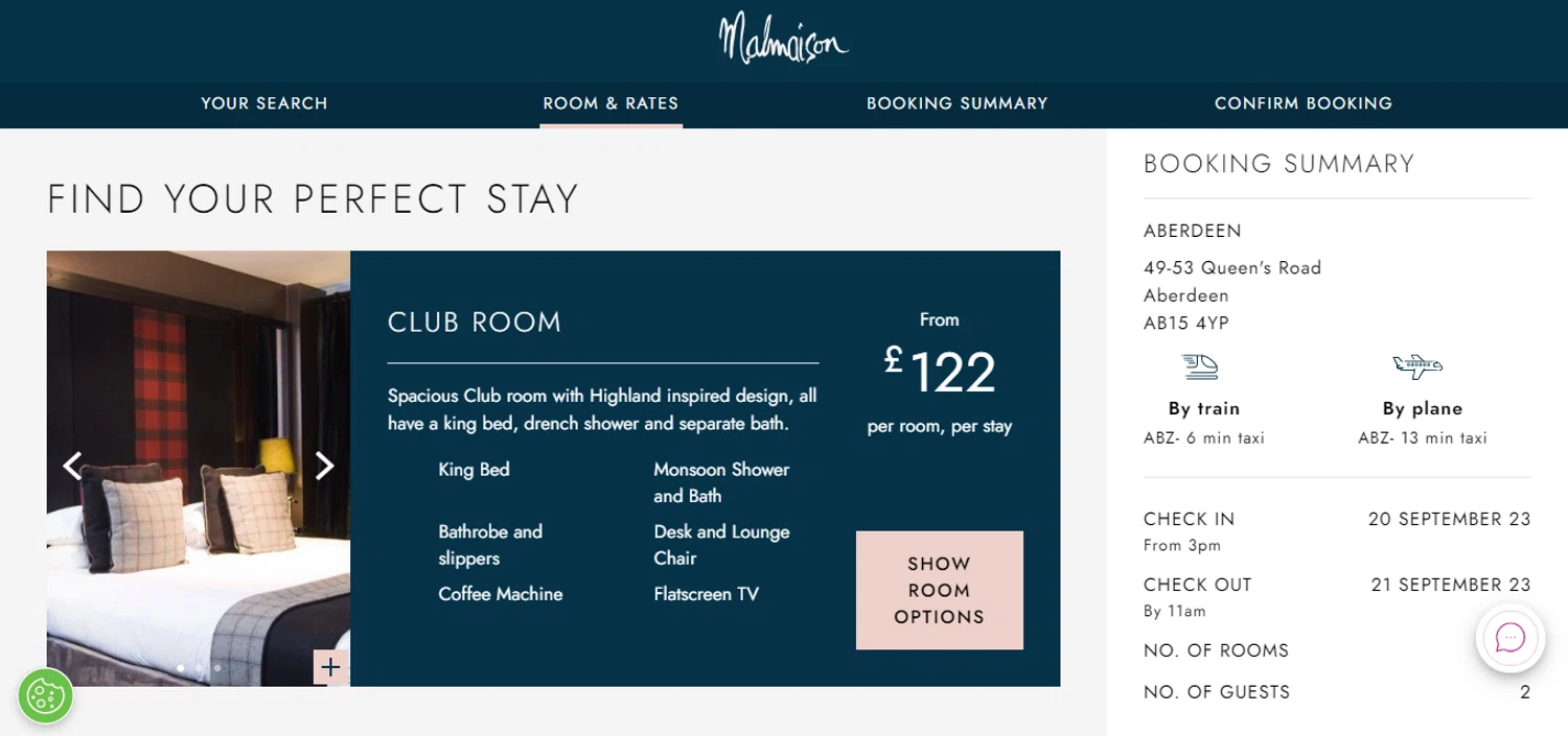 Malmaison checkout page showing Malmaison discount code box | Screenshot taken by SimplyCodes community member on Sep 14, 2023