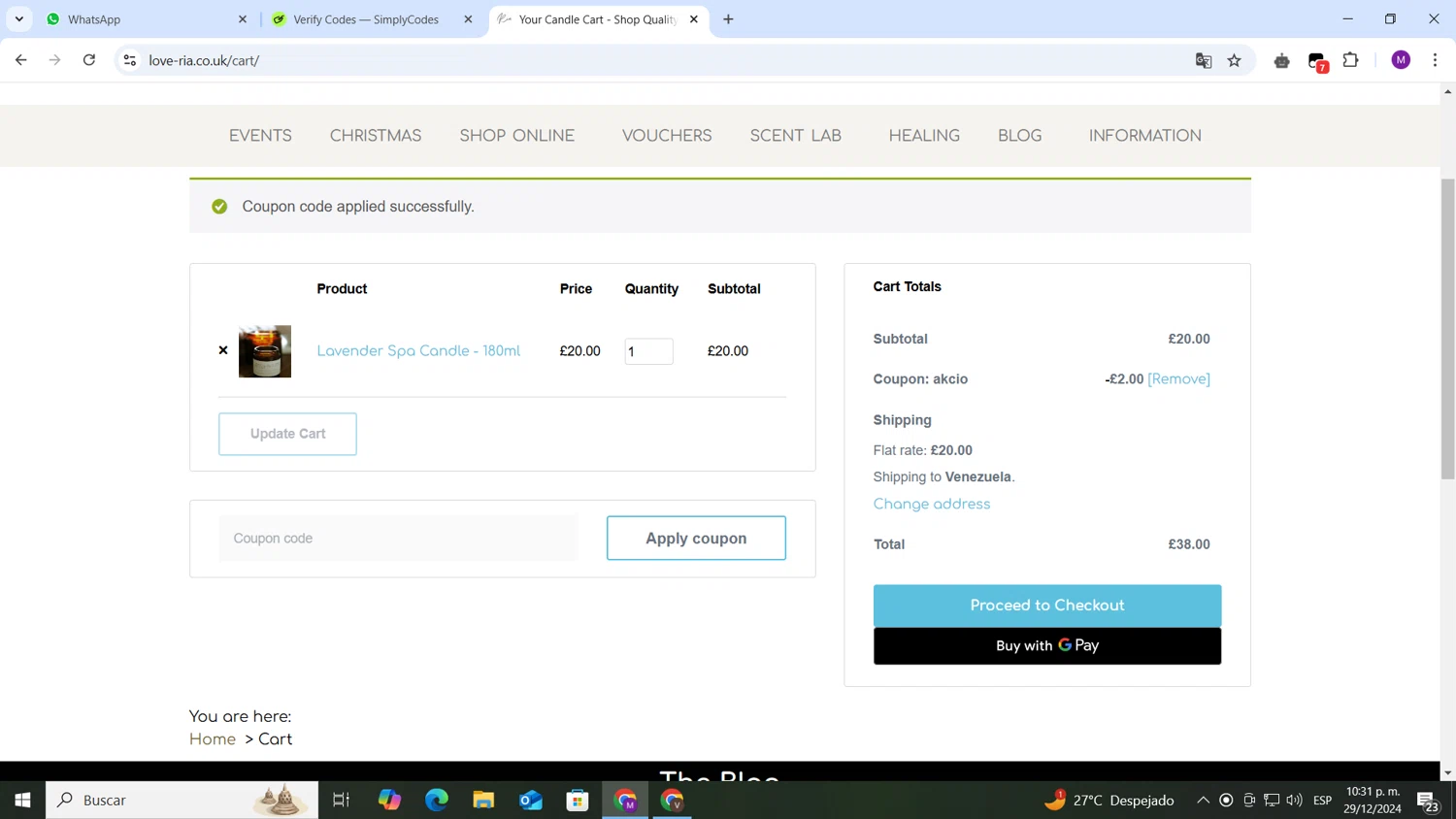 Malibu Jack’s checkout page showing Malibu Jack’s coupon code box | Screenshot taken by SimplyCodes community member on Dec 30, 2024
