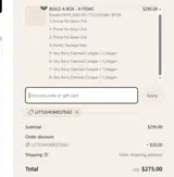 LITTLEHOMESTEAD coupon verification screenshot