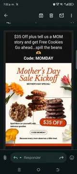 Mama Sezz coupon verification screenshot