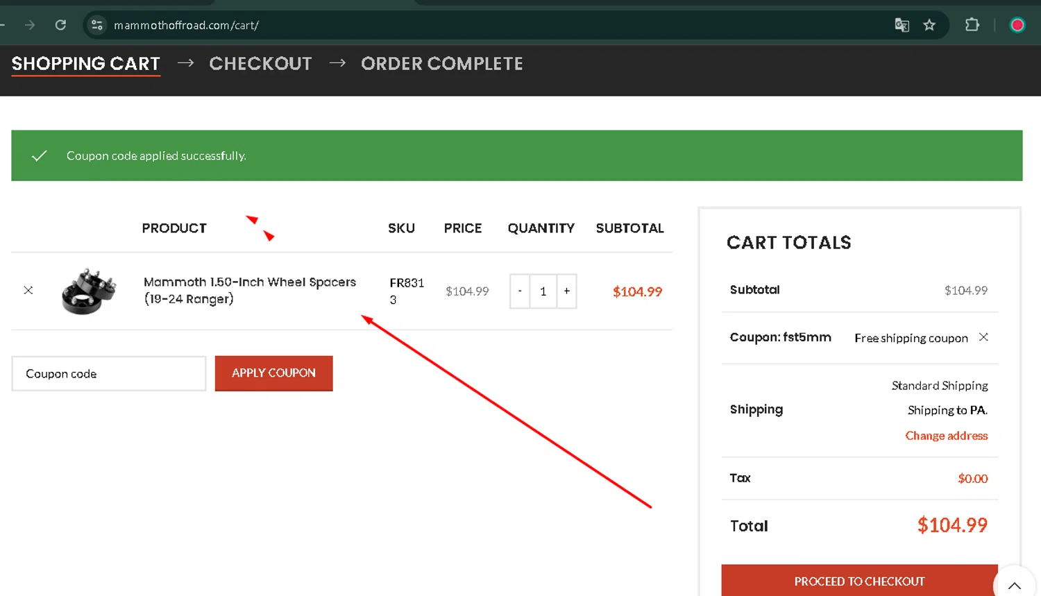 where to use Mazda promo code box