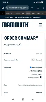 CEEZ20OFF coupon verification screenshot