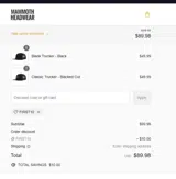 Mammoth Headwear coupon verification screenshot