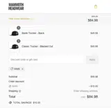 Mammoth Headwear coupon verification screenshot