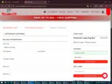 Mammoth Outlet coupon verification screenshot