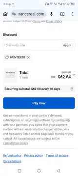 Man Cereal coupon verification screenshot
