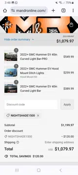 NIGhtshade1500 coupon verification screenshot