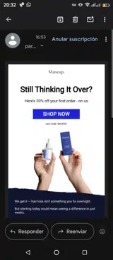 Save20 coupon verification screenshot