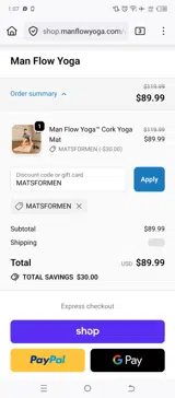 MATSFORMEN coupon verification screenshot