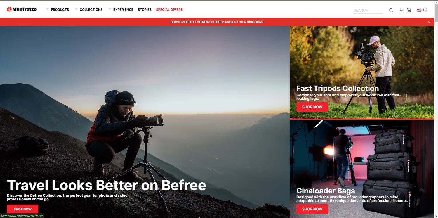 Manfrotto checkout page showing Manfrotto promo code box | Screenshot taken by SimplyCodes community member on Jan 16, 2025