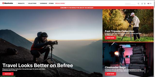 Manfrotto checkout page showing Manfrotto promo code box | Screenshot taken by SimplyCodes community member on Jan 16, 2025