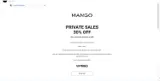 Mango Outlet coupon verification screenshot