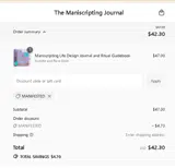 MANIFESTED coupon verification screenshot