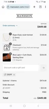 25OFF coupon verification screenshot