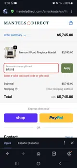 BFS10 coupon verification screenshot