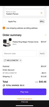 WELCOME787 coupon verification screenshot