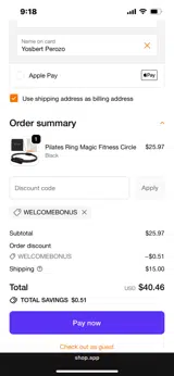 WELCOMEBONUS coupon verification screenshot