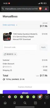 BOSS10 coupon verification screenshot