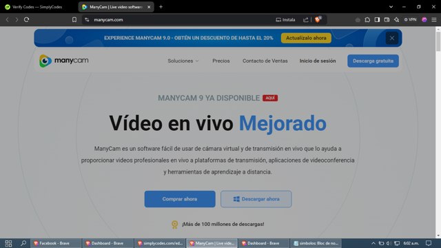 ManyCam checkout page showing ManyCam promo code box | Screenshot taken by SimplyCodes community member on Nov 6, 2024