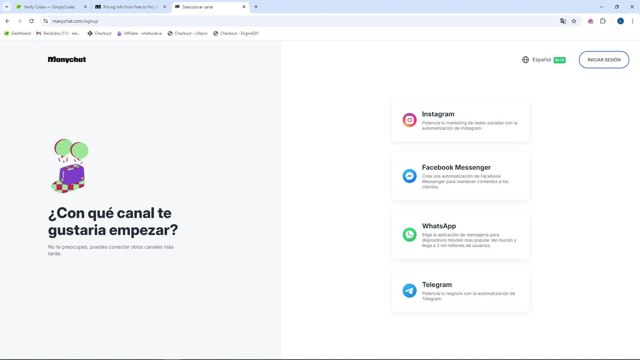 ManyChat checkout page showing ManyChat promo code box | Screenshot taken by SimplyCodes community member on Sep 2, 2024