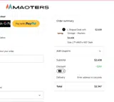 Maoters coupon verification screenshot