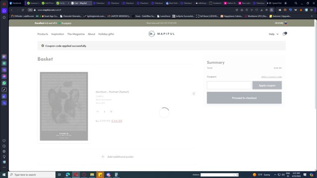 MAPIFUL checkout page showing MAPIFUL coupon code box | Screenshot taken by SimplyCodes community member on Apr 25, 2024
