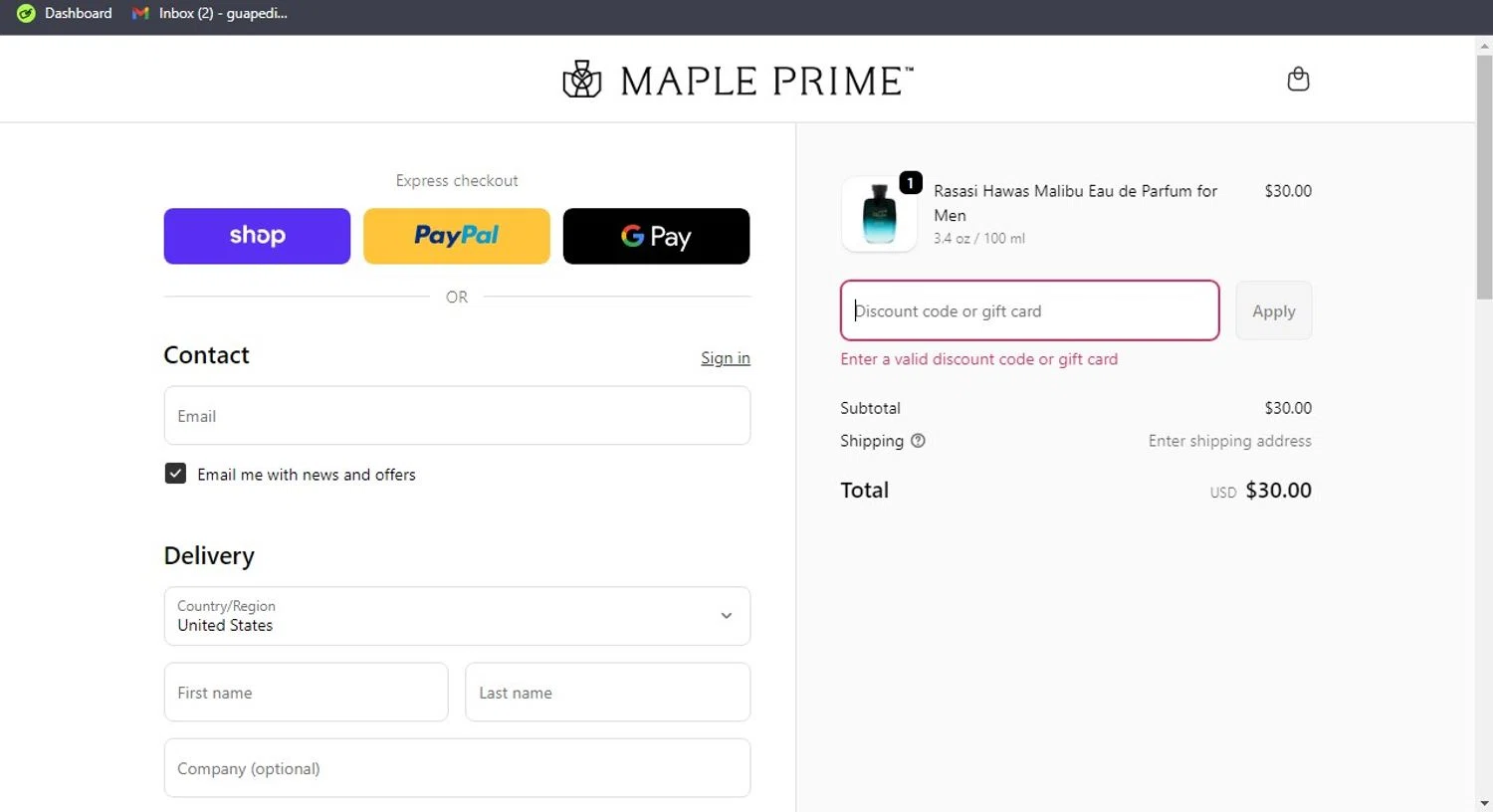 Maple Prime discount code screenshot showing code GENTS5 applied at Maple Prime checkout page. Uploaded by SimplyCodes community member PaticoBel on Nov 24, 2025