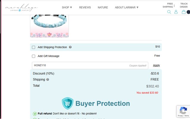 Marahlago checkout page showing Marahlago discount code box | Screenshot taken by SimplyCodes community member on Jun 22, 2025