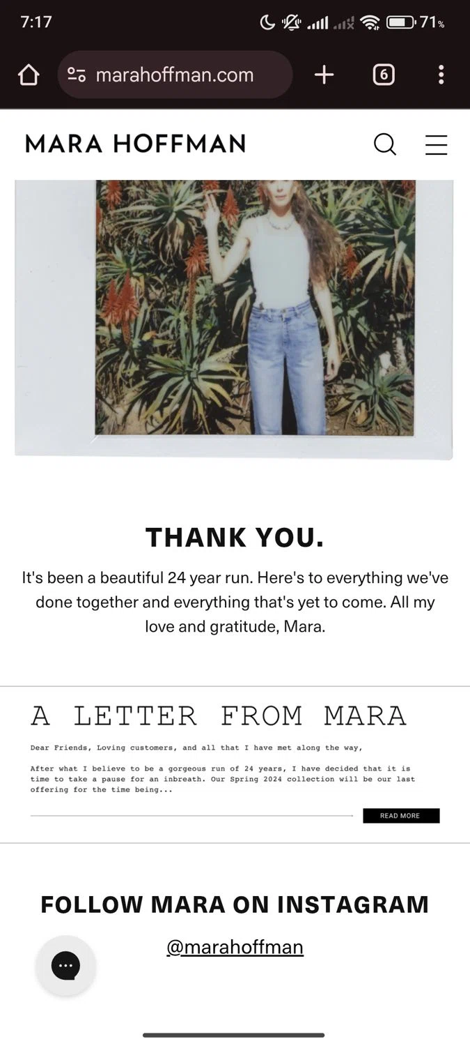 Mara Hoffman promo code screenshot showing code MHMARA25 applied at Mara Hoffman checkout page. Uploaded by SimplyCodes community member Manguito_Chambeador on Feb 3, 2025