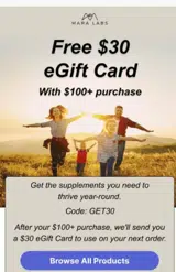 Mara Labs coupon verification screenshot