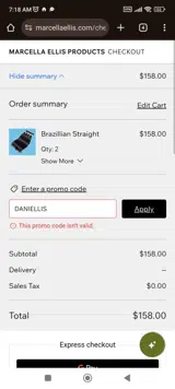 DANIELLIS coupon verification screenshot