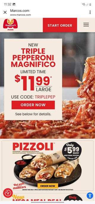 Marco's Pizza Coupons - $6 Off | December 2024