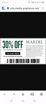 39579 coupon verification screenshot